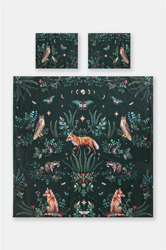 Komplet pościeli bawełnianej wzorzystej 200 x 200 cm kolor multicolor multicolor RW24-PCU701