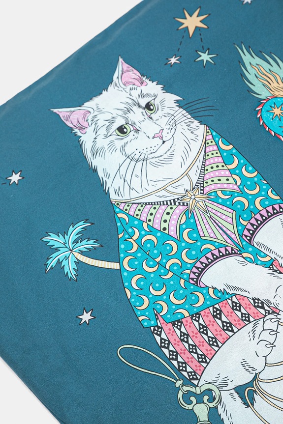 Ložnice Sada bavlněných povlečení s kočičím vzorem, 200 x 200 cm více barev RW24.PCU901 vícebarevná