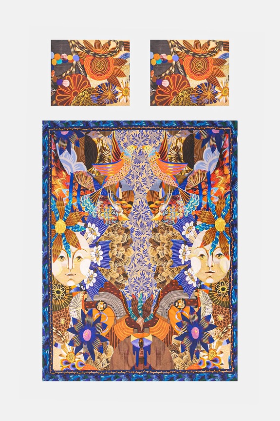 Komplet pościeli bawełnianej z kolekcji Karolina Matyjaszkowicz x Medicine kolor multicolor RW24-PCUB50 multicolor RW24