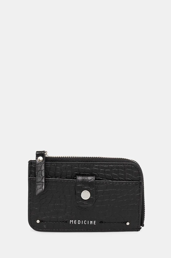 Etui na karty z imitacji skóry kolor czarny imitacja skóry licowej czarny RW24-PFD900