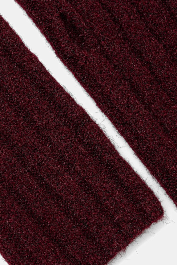 Rękawiczki mitenki damskie z domieszką wełny RW24-RED502 czerwony RW24