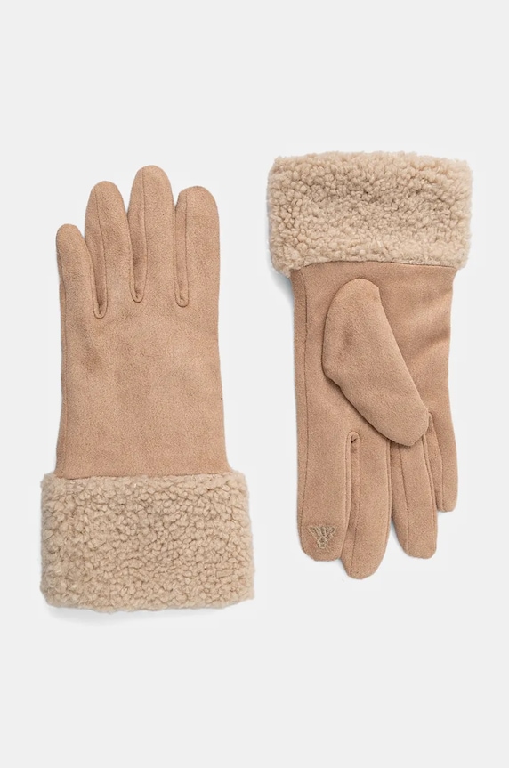 Rukavice dámske béžová farba ostatné béžová RW24-RED803