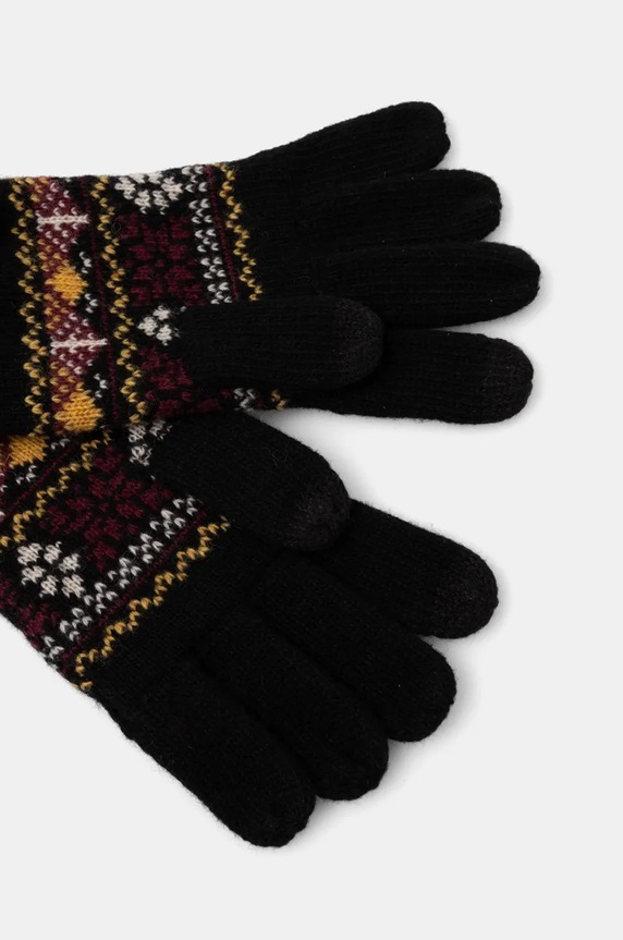 Rękawiczki z wełną męskie wzorzyste kolor multicolor RW24-REM902 multicolor RW24