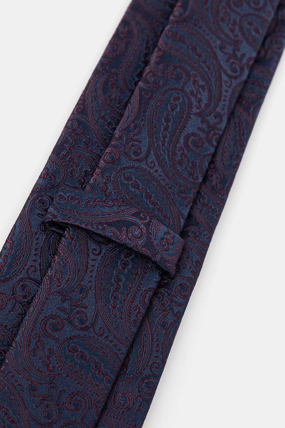 Akcesoria Zestaw prezentowy: krawat i poszetka z fakturą kolor granatowy RW24.ROM918 granatowy