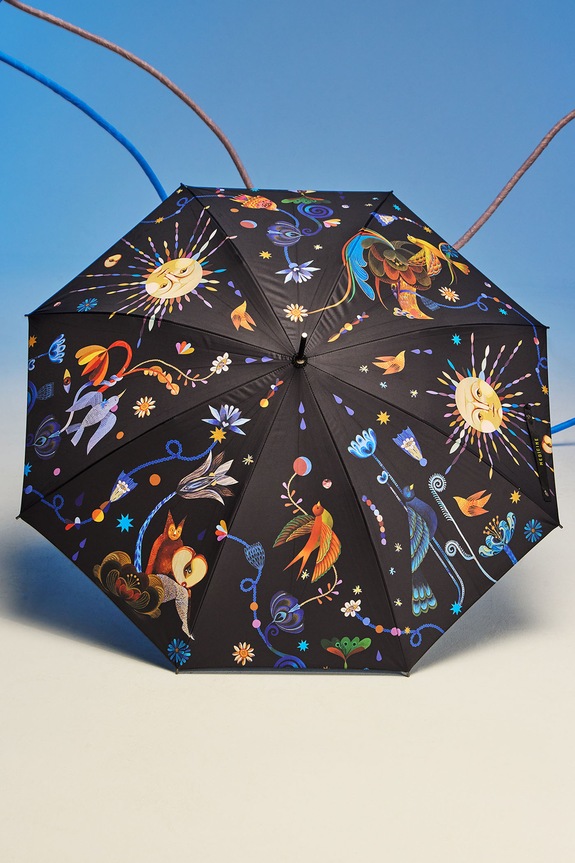 Parasol z kolekcji Karolina Matyjaszkowicz x Medicine kolor czarny Art Series czarny RW24-ROUB54