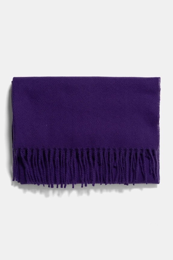 Szal damski gładki z wiskozą kolor fioletowy RW24-SAD060 fioletowy RW24