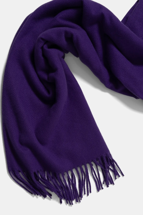 Akcesoria Szal damski gładki z wiskozą kolor fioletowy RW24-SAD060 fioletowy