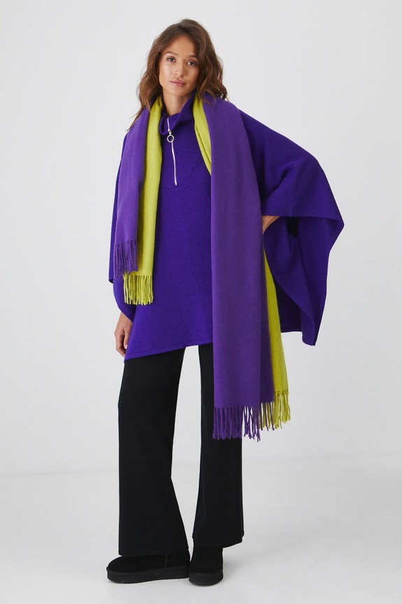 Szal damski gładki z wiskozą kolor fioletowy RW24-SAD060 fioletowy