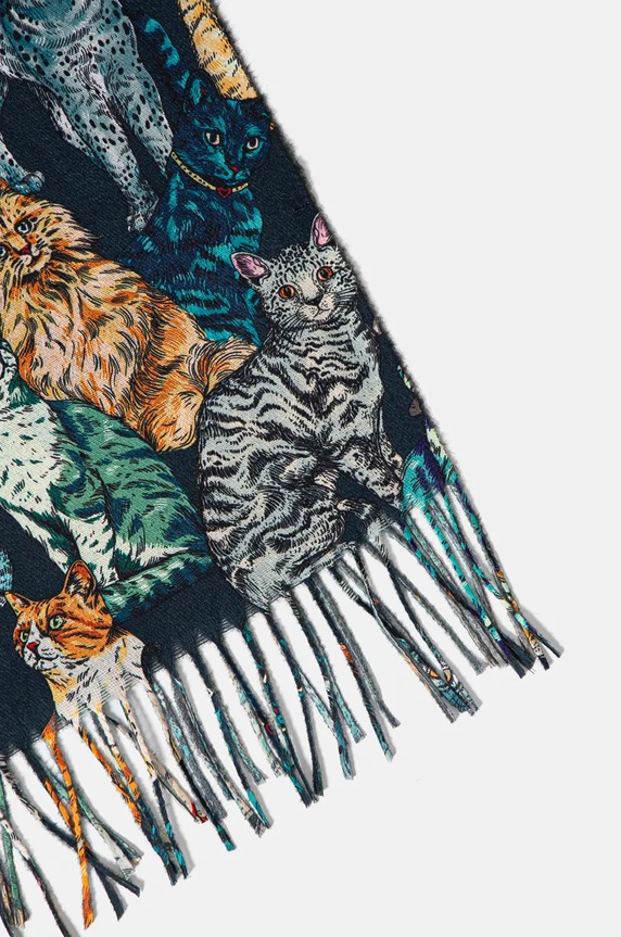 Akcesoria Szal damski w koty kolor multicolor RW24-SAD400 multicolor