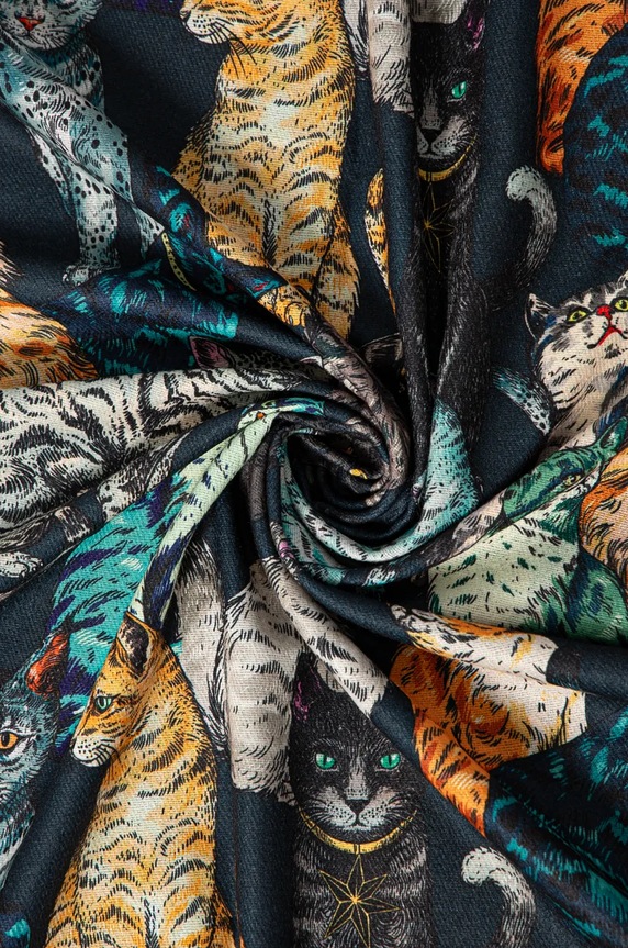 Szal damski w koty kolor multicolor multicolor RW24-SAD400