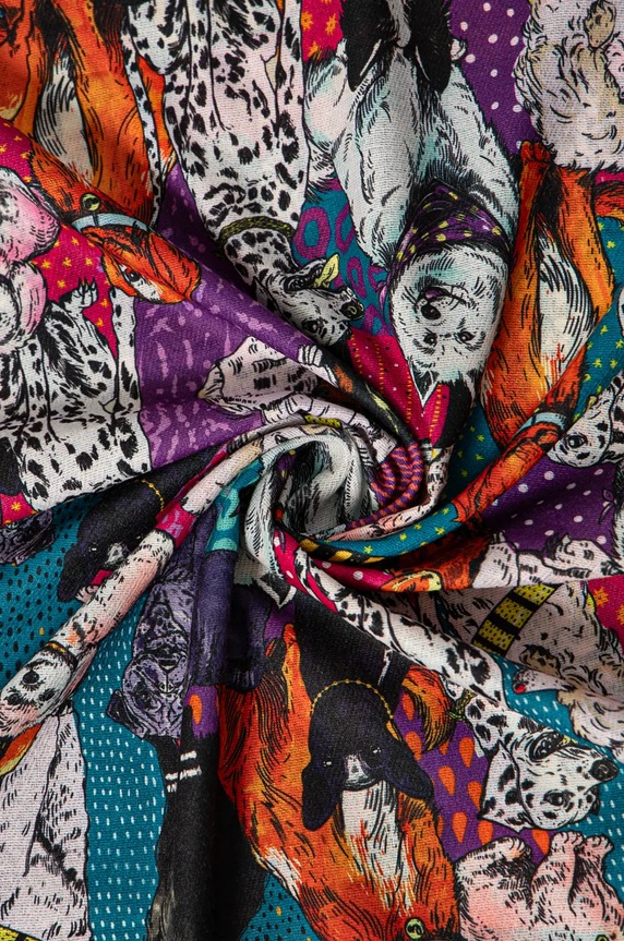 Szal damski w psy kolor multicolor RW24-SAD401 multicolor RW24
