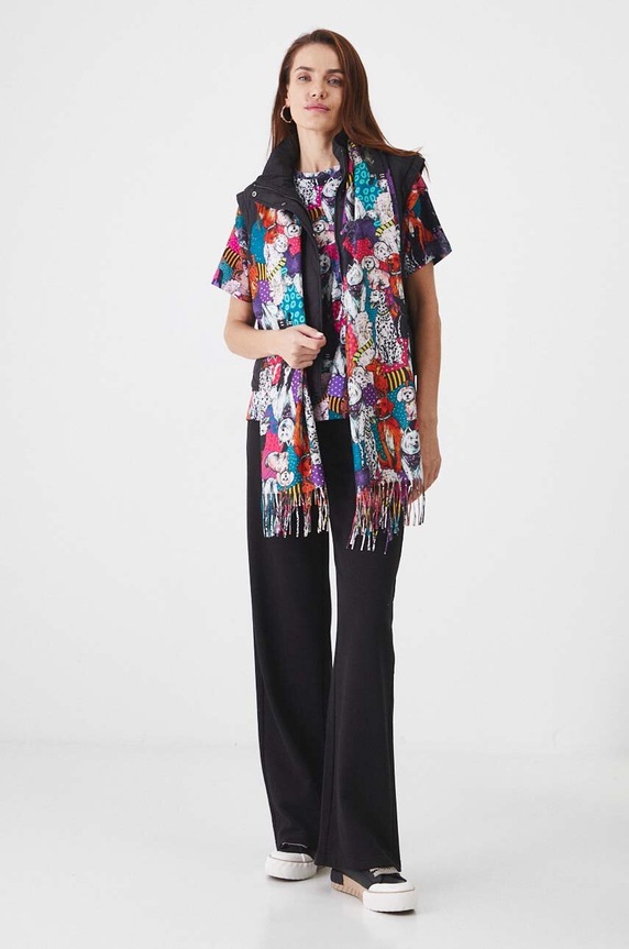 Szal damski w psy kolor multicolor multicolor RW24-SAD401