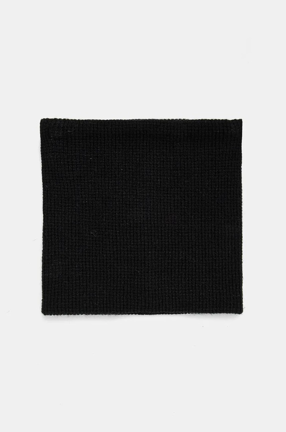 Komin z domieszką wełny męski dwustronny kolor czarny średniej grubości czarny RW24-SAM060