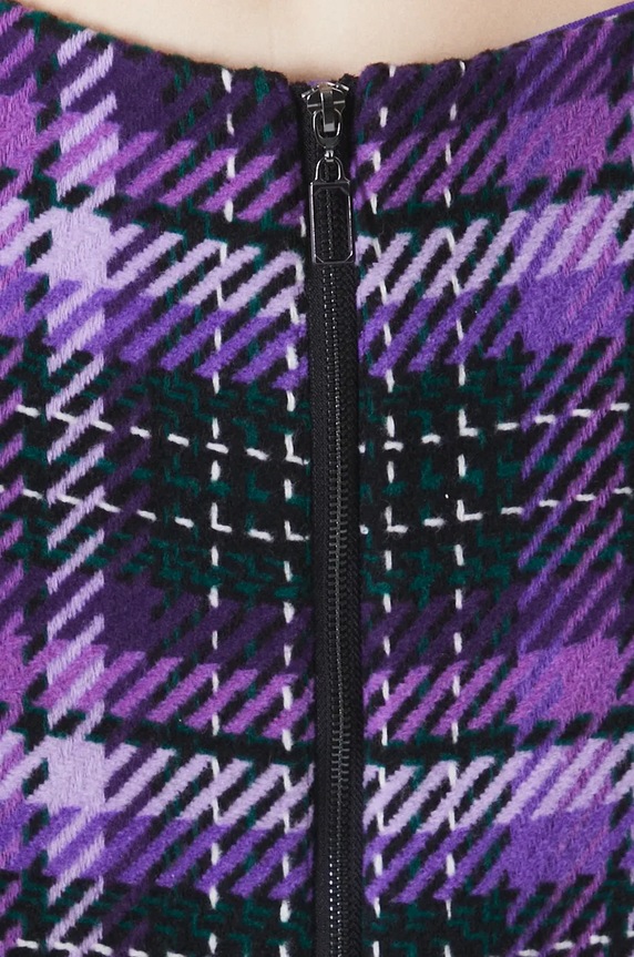 Spódnica z domieszką wełny damska mini w kratę kolor multicolor multicolor RW24-SDD606