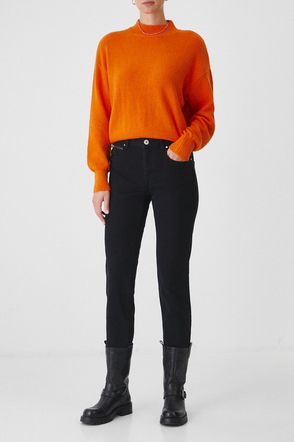 Jeansy damskie boyfriend kolor czarny czarny RW24-SJD309