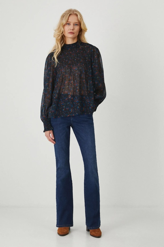 Jeansy damskie flare kolor niebieski RW24-SJDB00 granatowy RW24