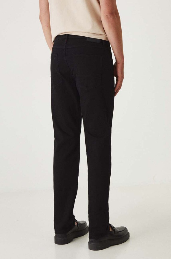 Odzież Jeansy męskie straight z efektem sprania kolor czarny RW24-SJM020 czarny