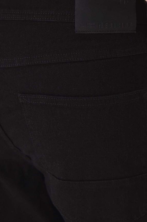 Jeansy męskie straight z efektem sprania kolor czarny czarny RW24-SJM020