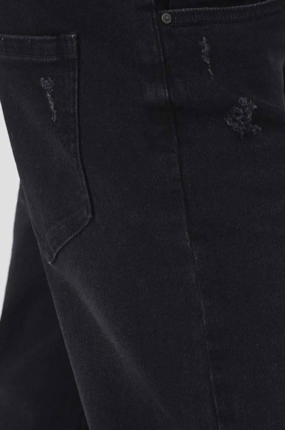 Rifle pánske tapered s praným efektom čierna farba čierna RW24-SJM801