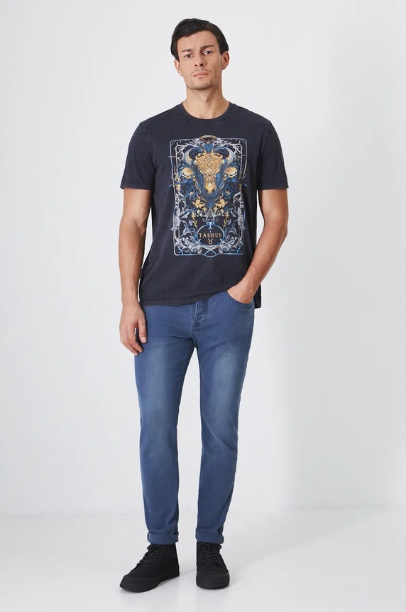 Jeansy męskie slim kolor niebieski RW24-SJM910 niebieski RW24