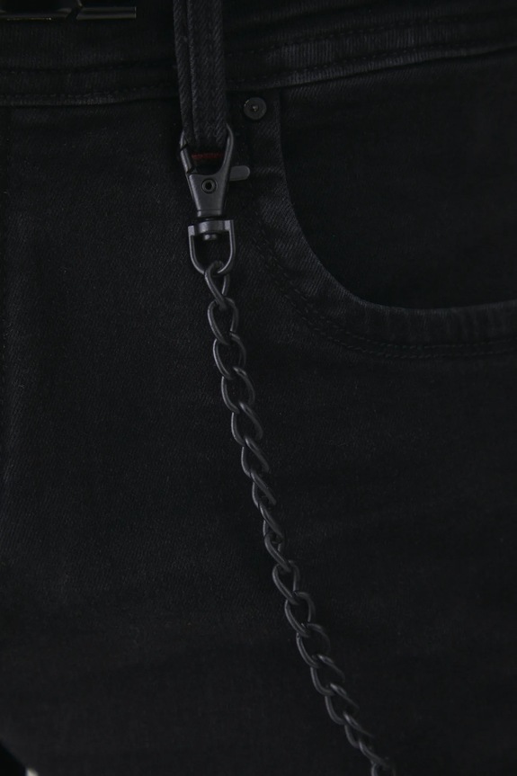 Jeansy męskie slim kolor czarny czarny RW24-SJMB01