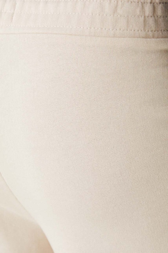 Spodnie dresowe bawełniane damskie wide leg kolor beżowy beżowy RW24-SPD306