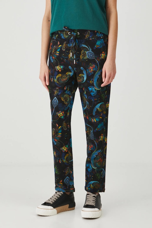 Tepláky dámské z kolekce Karolina Matyjaszkowicz x Medicine černá barva RW24-SPDB51 černá RW24