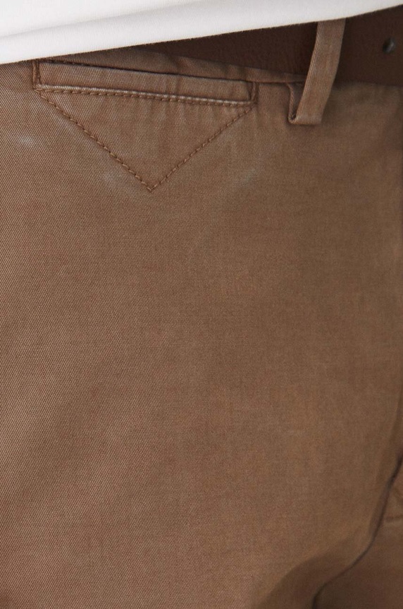 Spodnie męskie tapered gładkie kolor brązowy brązowy RW24.SPM031