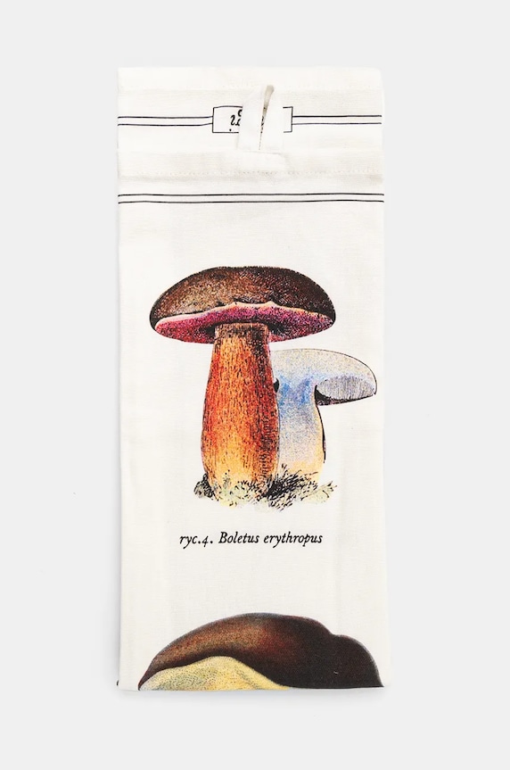 Bavlněné kuchyňské utěrky se vzorem hřibů (2-pack) béžová barva RW24.SRU702 béžová