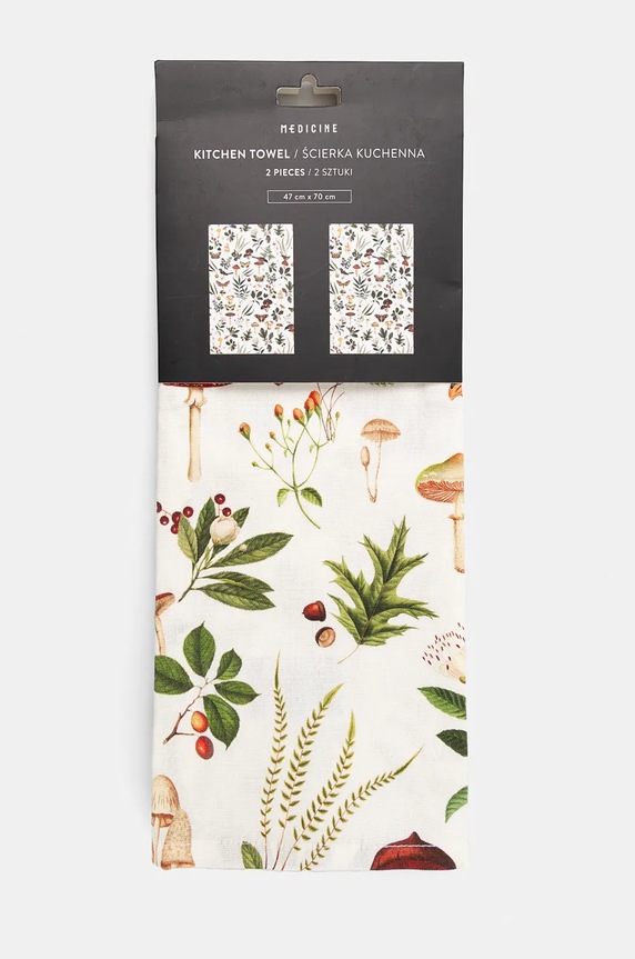 Bavlněné kuchyňské utěrky se vzorem (2-pack) více barev RW24.SRU704 vícebarevná