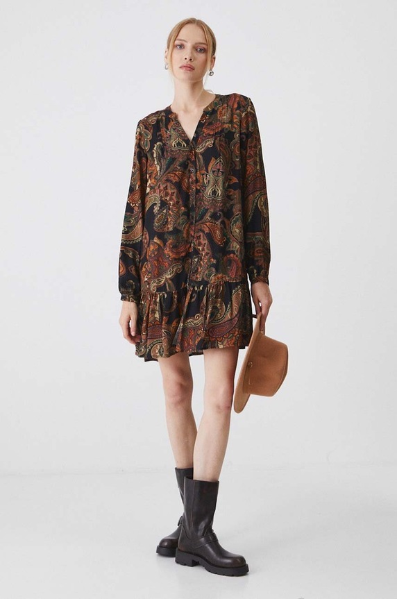 Sukienka damska oversize wzorzysta kolor multicolor RW24-SUD051 multicolor RW24