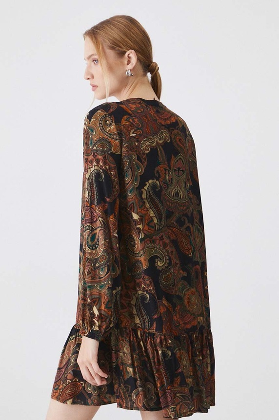 Odzież Sukienka damska oversize wzorzysta kolor multicolor RW24-SUD051 multicolor