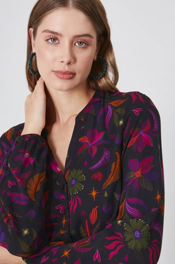 Sukienka damska mini wzorzysta kolor multicolor multicolor RW24-SUD092