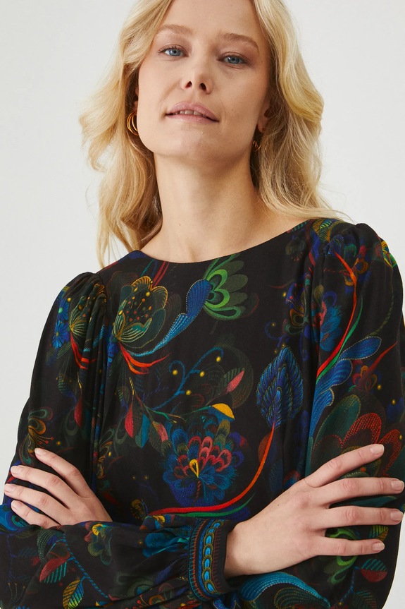 Šaty dámske maxi z kolekcie Karolina Matyjaszkowicz x Medicine čierna farba RW24-SUDB53