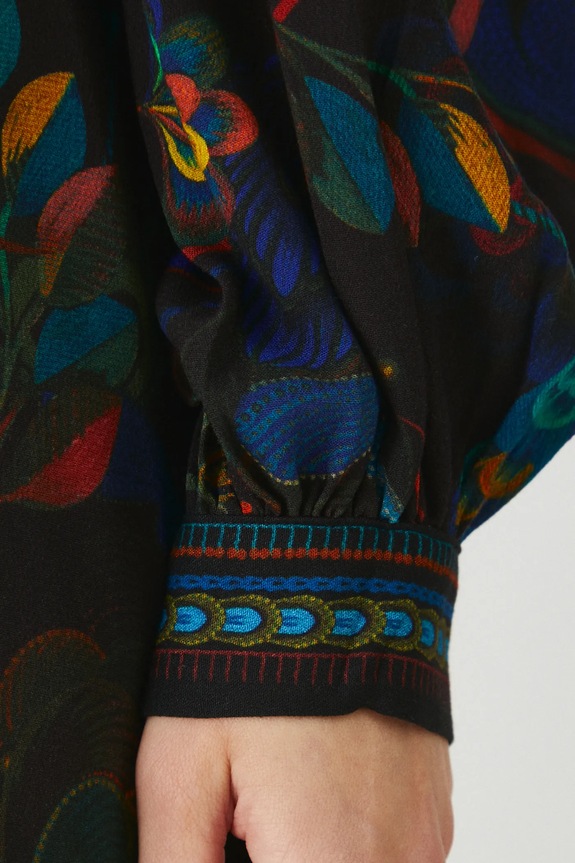 Šaty dámske maxi z kolekcie Karolina Matyjaszkowicz x Medicine čierna farba RW24-SUDB53