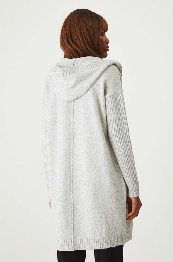 Odzież Kardigan damski z kapturem kolor szary RW24.SWD010 szary