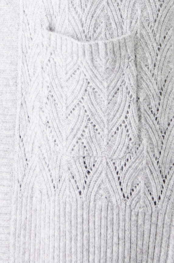 Kardigán dámsky azúrový šedá farba RW24.SWD041