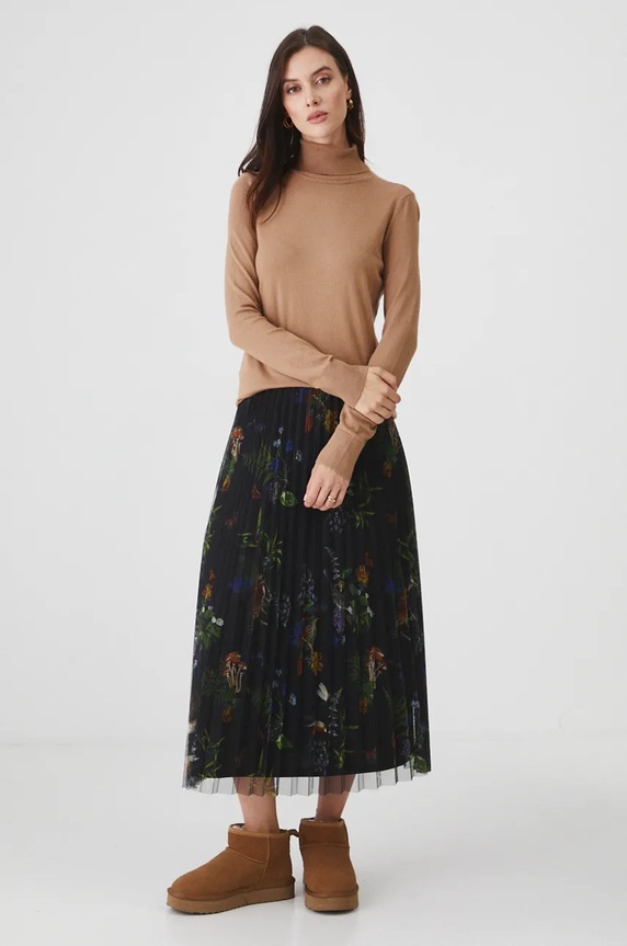 Sweter damski gładki kolor beżowy RW24-SWD072 beżowy RW24
