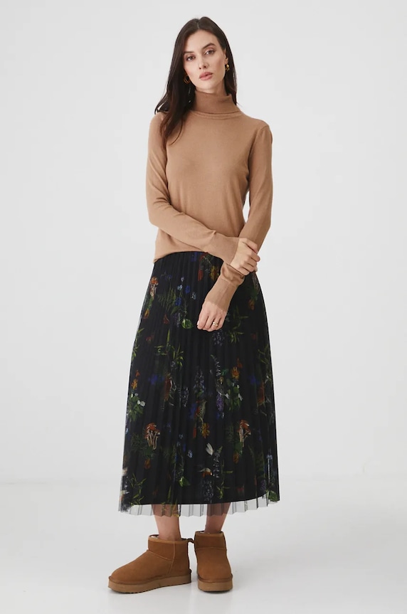 Sweter damski gładki kolor beżowy RW24-SWD072 beżowy RW24