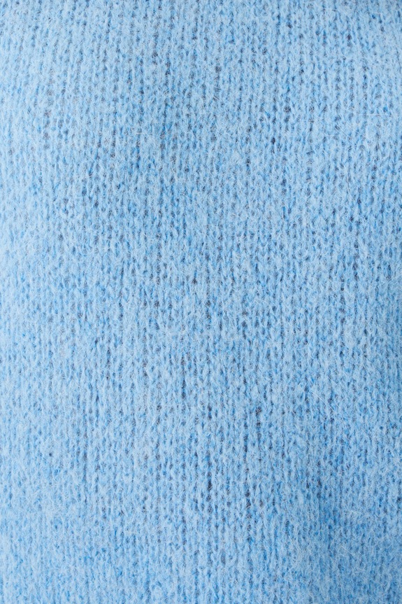 Sweter damski z wełną alpaki i wełną owczą kolor niebieski RW24-SWD776 niebieski