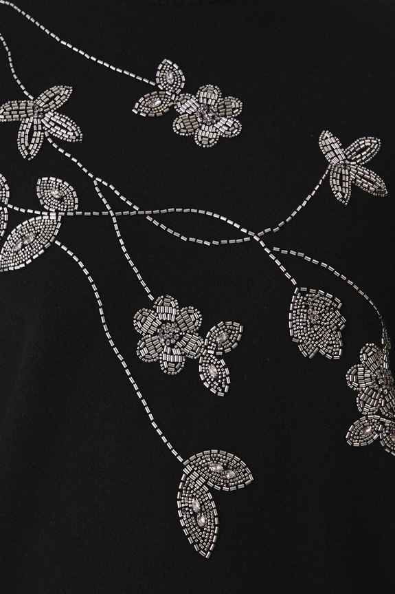 Sweter damski z ozdobną aplikacją kolor czarny RW24.SWDA07 czarny