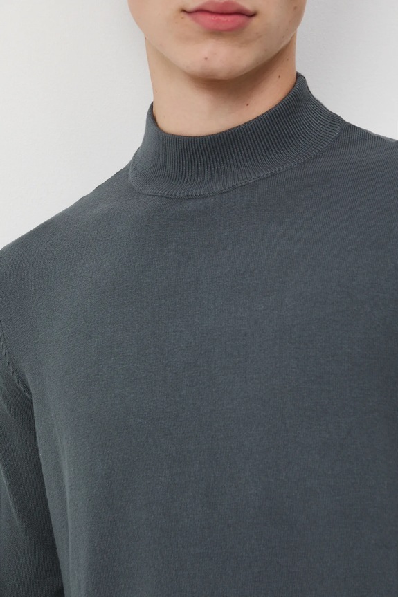 Sweter męski z półgolfem RW24-SWM052 zielony