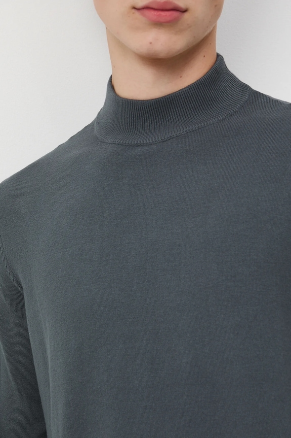 Sweter męski z półgolfem RW24-SWM052 zielony
