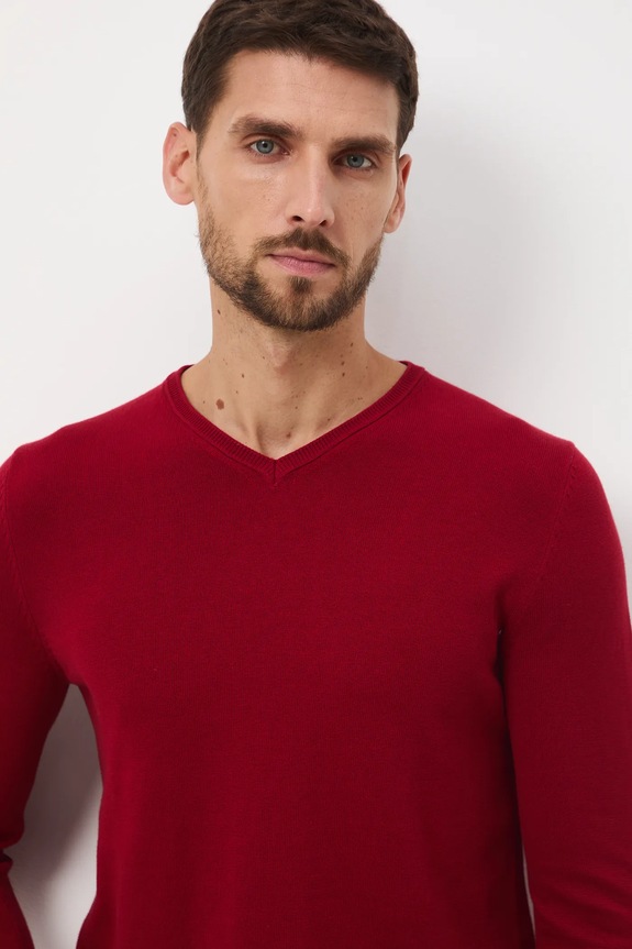 Medicine sweter bawełniany RW24-SWM090 czerwony