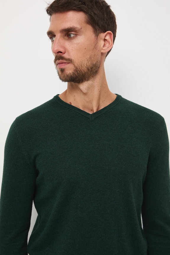 Medicine sweter bawełniany bawełna zielony RW24-SWM090