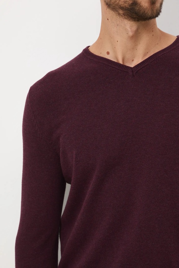Medicine sweter bawełniany RW24-SWM090 bordowy