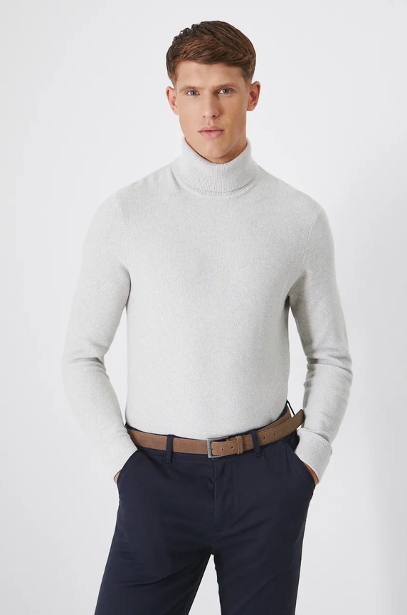 Medicine sweter bawełniany szary RW24-SWM091