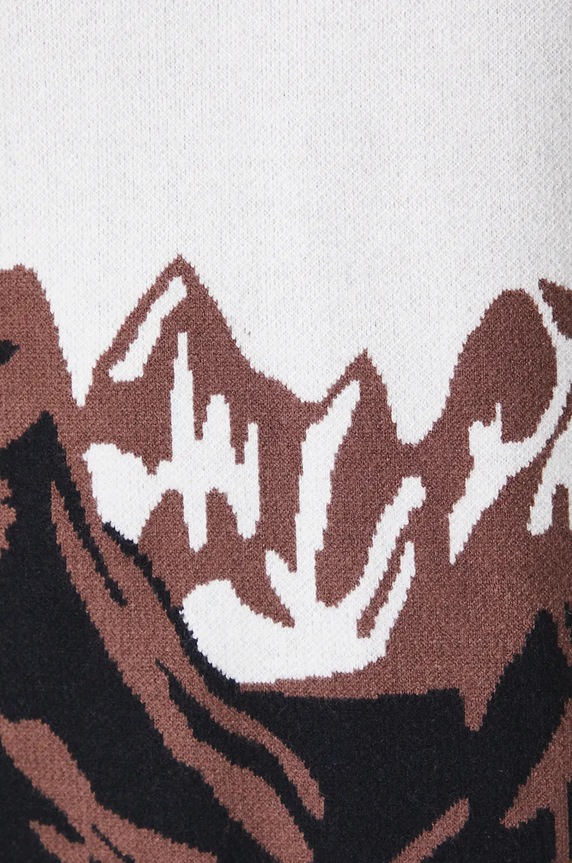 Sweter męski wzorzysty kolor beżowy RW24-SWM901