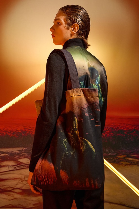 Torba bawełniana z kolekcji Zdzisław Beksiński x Medicine kolor czarny wzorzyste czarny RW24-TCM850