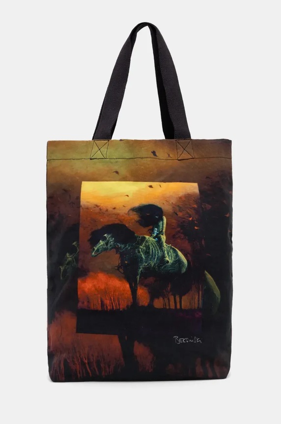 Torba bawełniana z kolekcji Zdzisław Beksiński x Medicine kolor czarny RW24-TCM850 czarny RW24